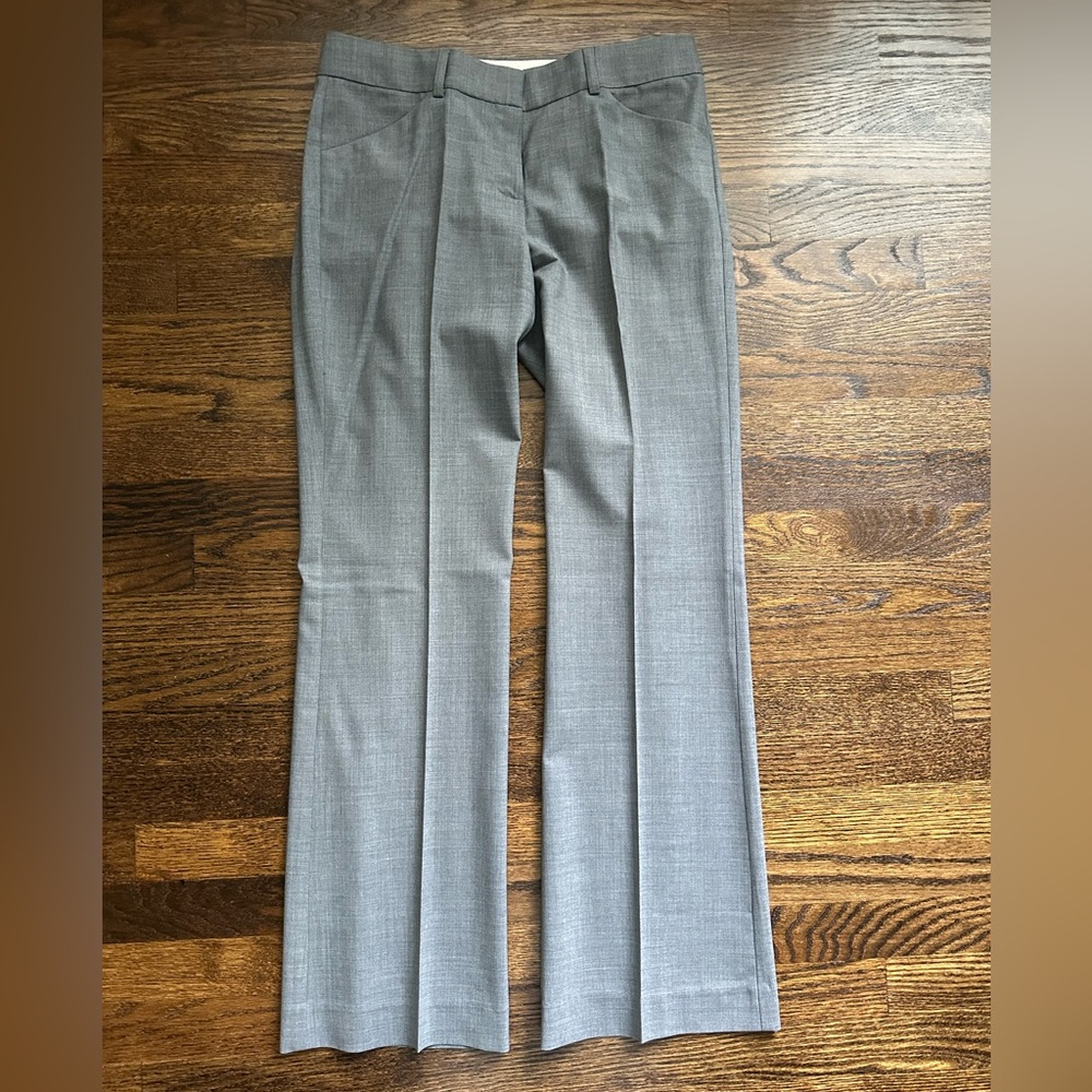 Theory Gray Stretch Wool Dress Pants/Trouser Straight leg Size 6